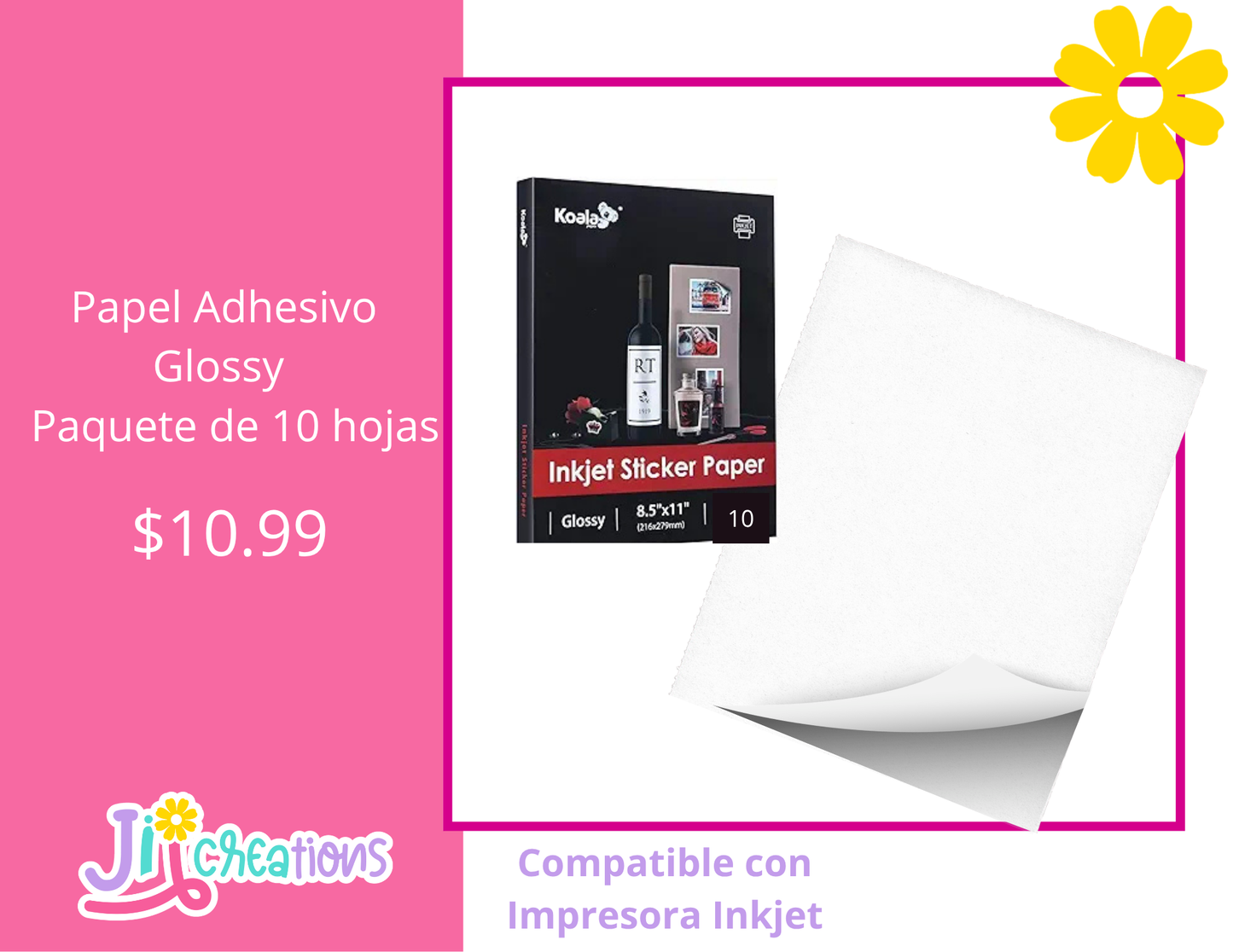 Papel Adhesivo Glossy