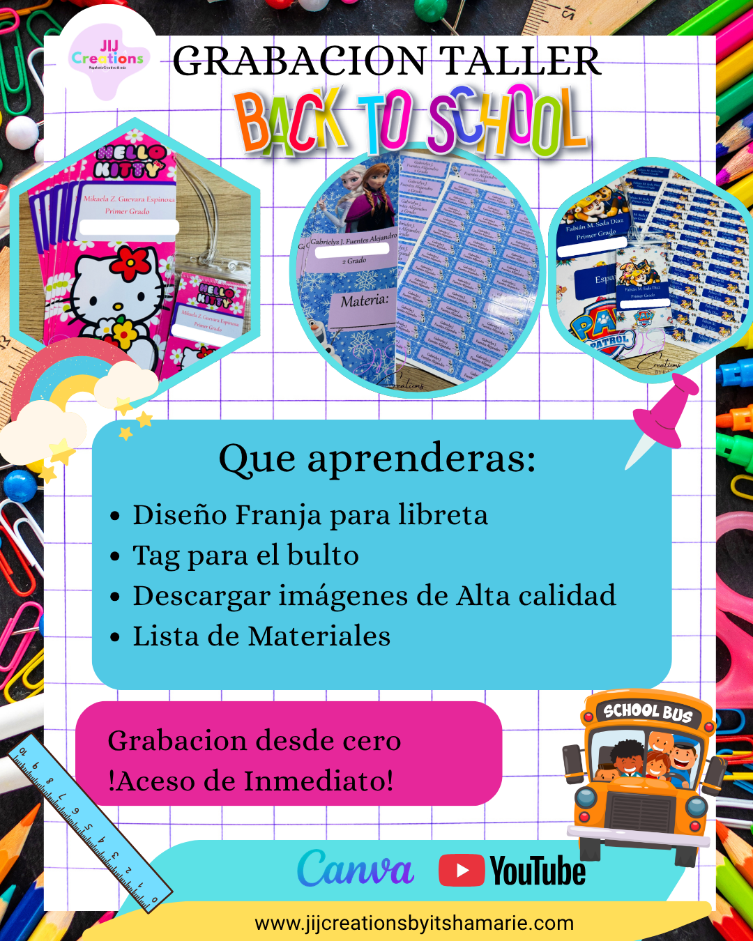 Grabación taller de Lables escolares