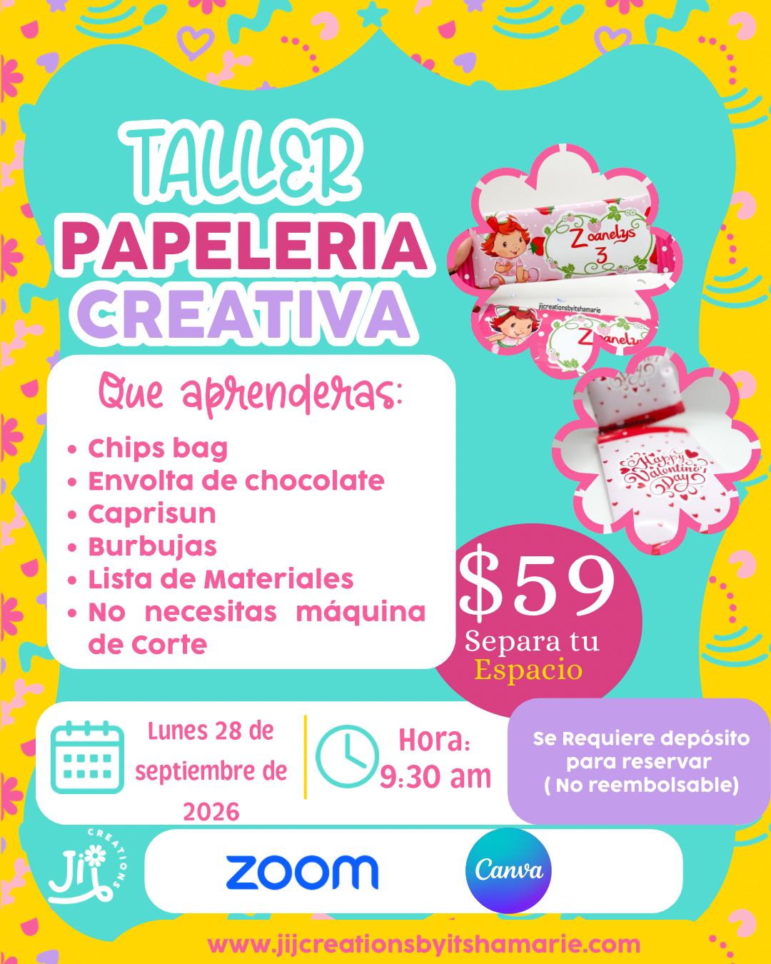 TALLER DE PAPELERIA CREATIVA