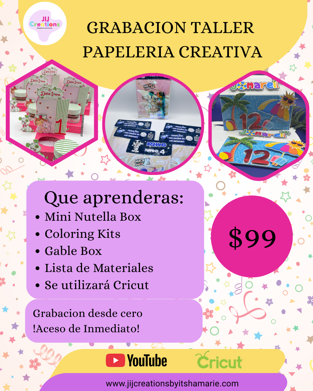 GRABACION TALLER PAPELERÍA CRICUT GABLE box