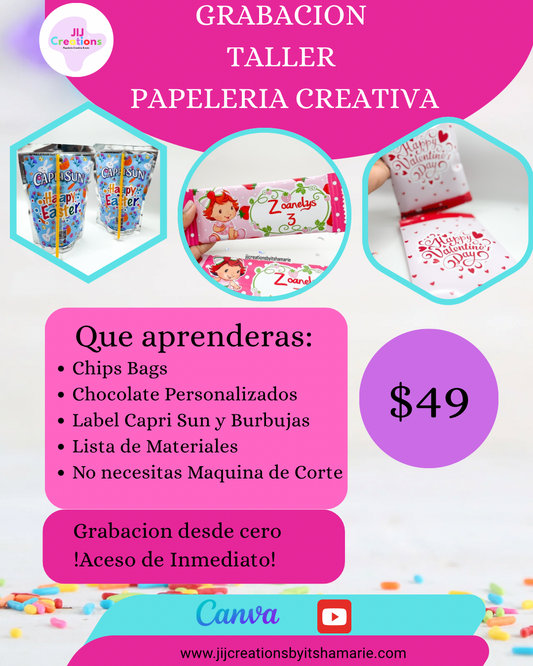 GRABACIÓN TALLER DE PAPELERIA CREATIVA
