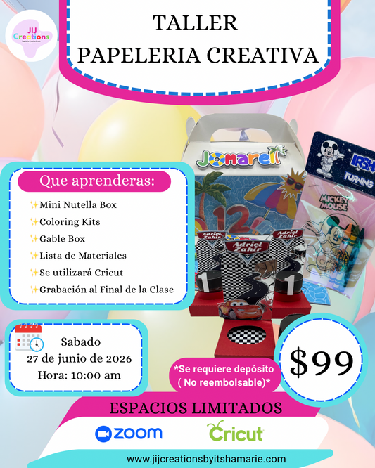 TALLER PAPELERÍA CRICUT GABLE box