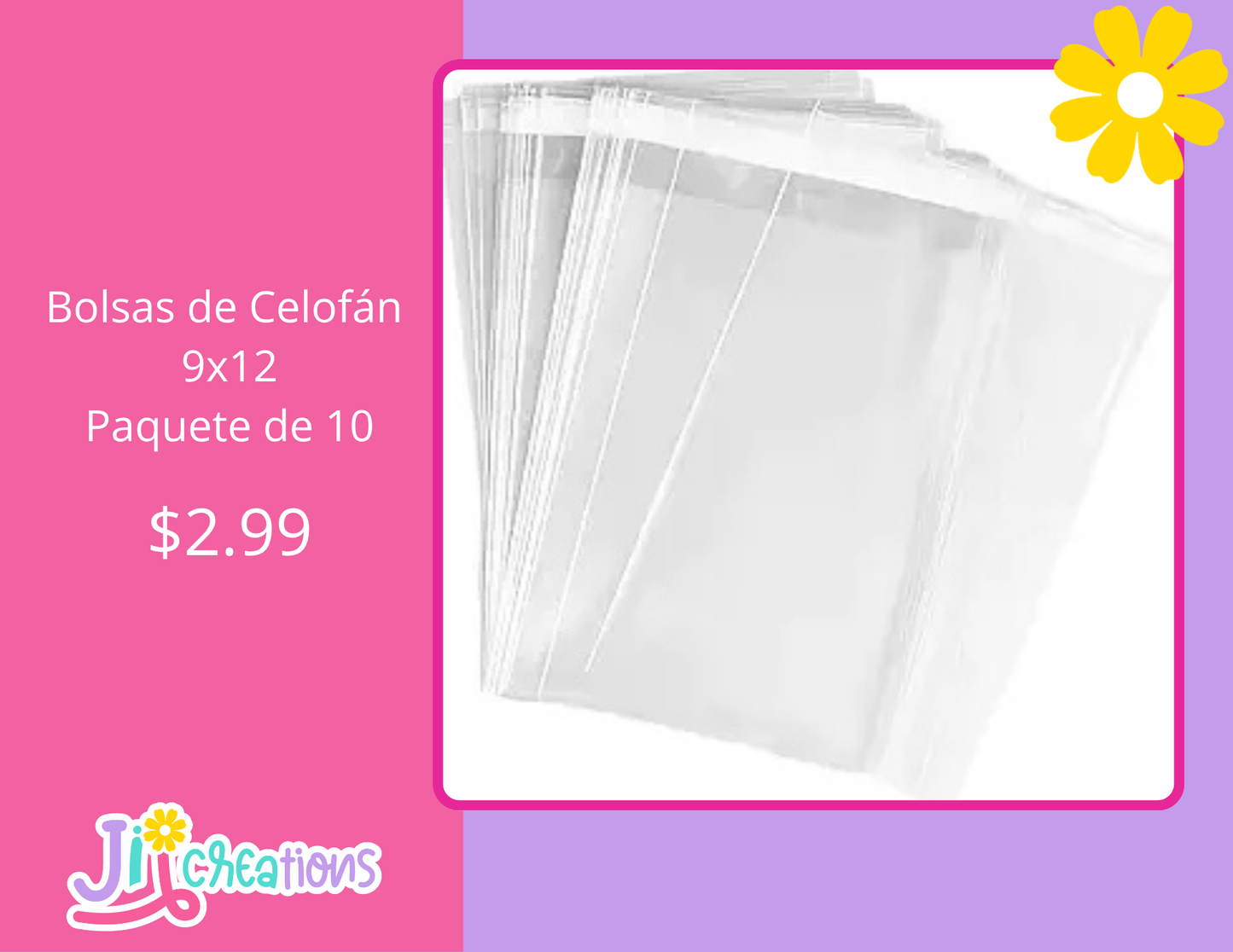 Bolsas de Celofán 9x12