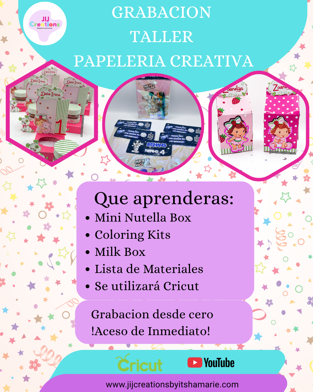 GRABACION TALLER DE PAPELERIA CREATIVA CON CRICUT