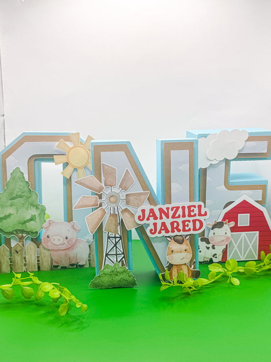 Letras ONE 3D