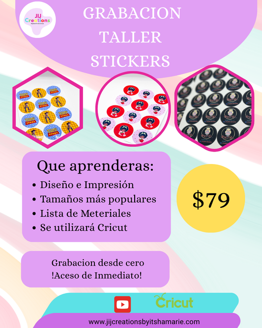 Grabación Taller Stickers con Cricut