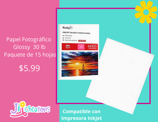 Papel fotográfico 30lb
