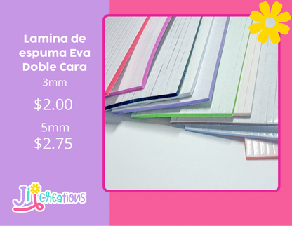 LÁMINA DE ESPUMA DOBLE CARA