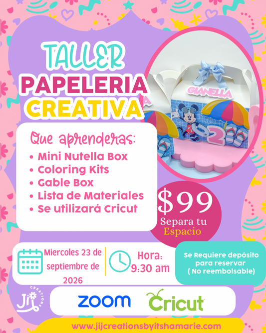 TALLER PAPELERÍA CRICUT GABLE box