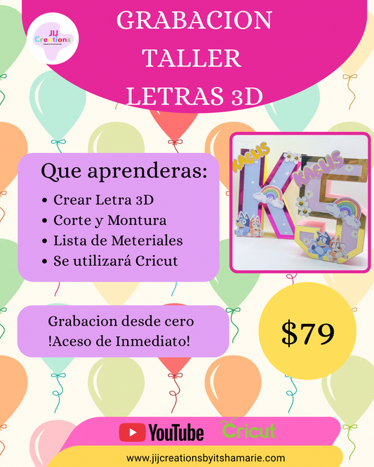 Grabación Taller Letras 3D