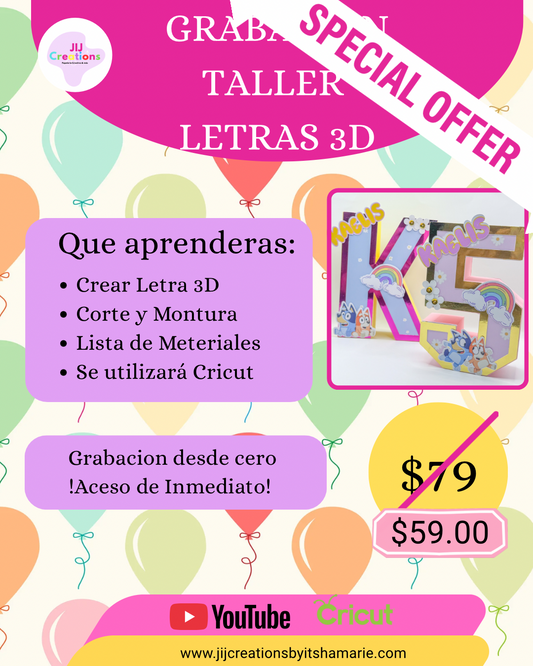 Grabación Taller Letras 3D