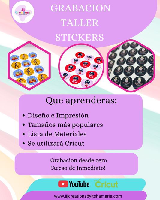 Grabación Taller Stickers con Cricut
